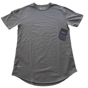 Bylt Premium Basics Shirt Mens Small Gray Drop Cut Short Sleeve Lux Blend NWT